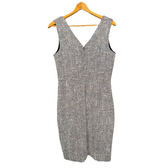 Banana Republic Tweed Sheath Dress Size 6 Sleeveless V-Neck Classic Workwear - Picture 2 of 7